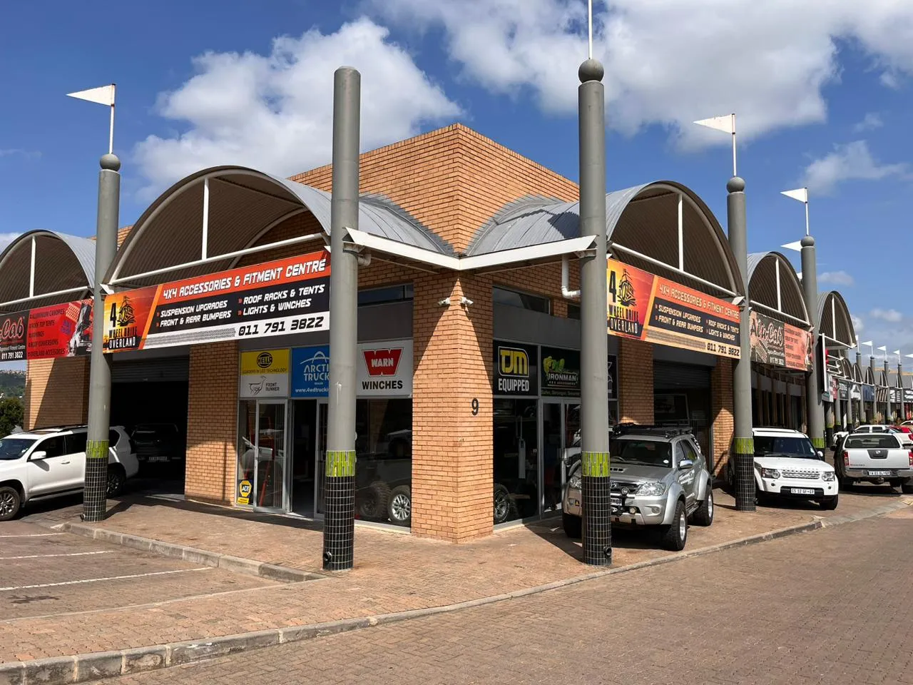 Inside the 4WD Overland 4x4 fitment centre and shop in Johannesburg